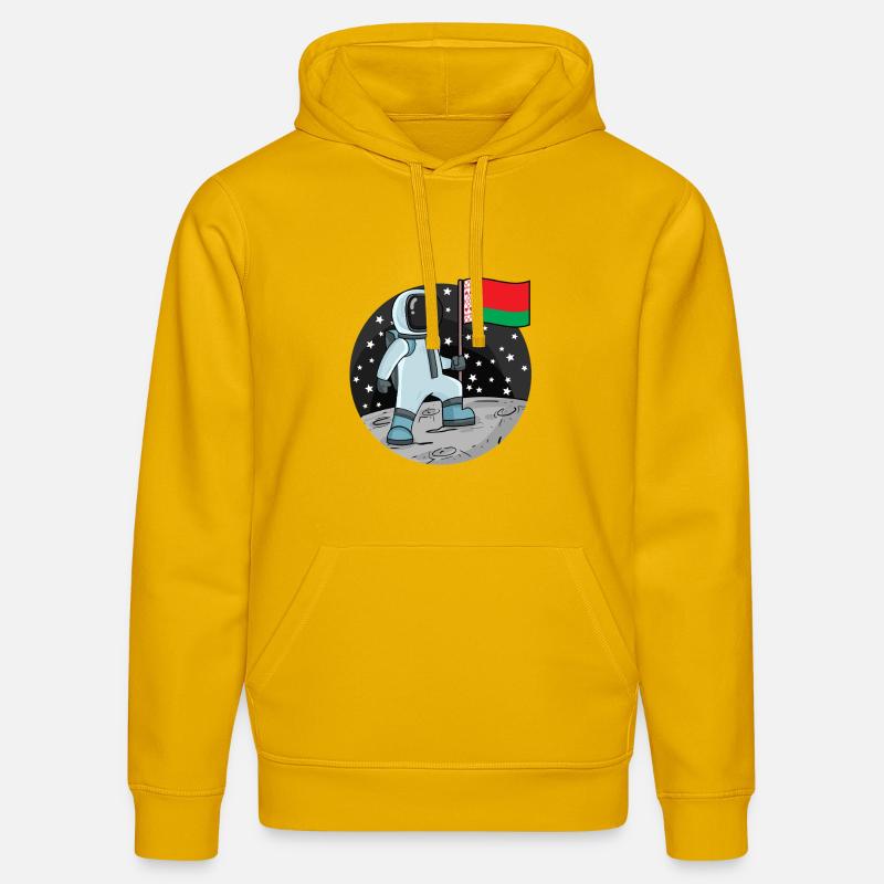 Drapeau astronaute Biélorussie - Sweat à capuche bio DRUMMER Stanley/Stella Unisexe - jaune spectre
