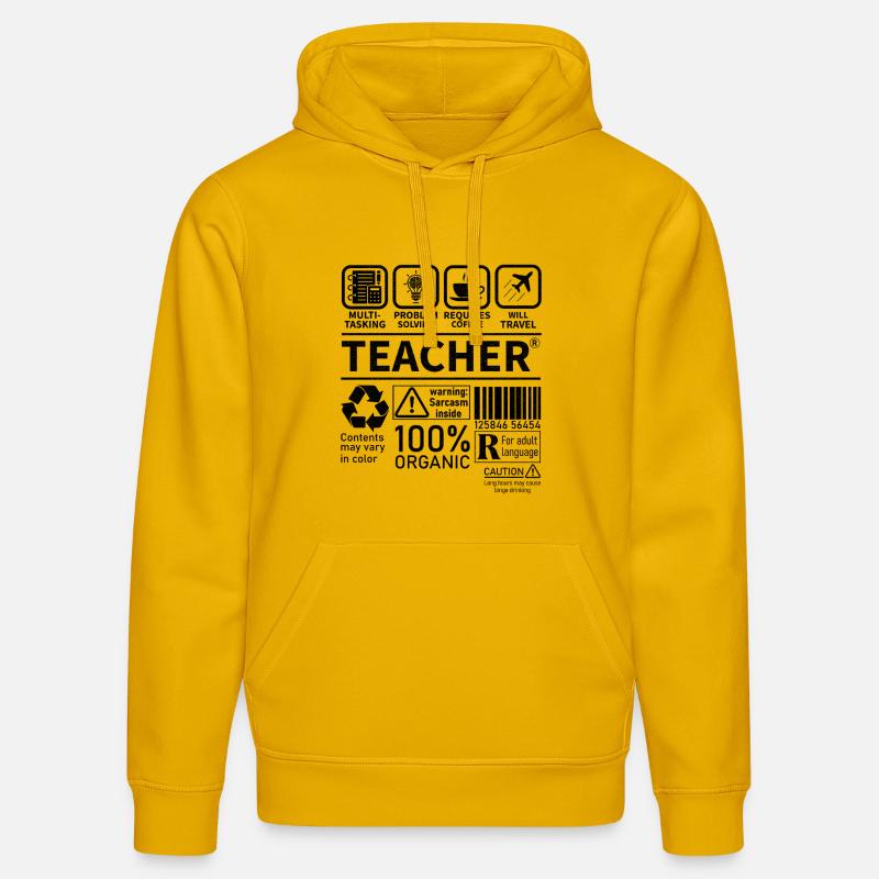 Teacher multi tasking problem solving requires - Stanley/Stella Unisex Bio-Hoodie DRUMMER  - Spektralgelb