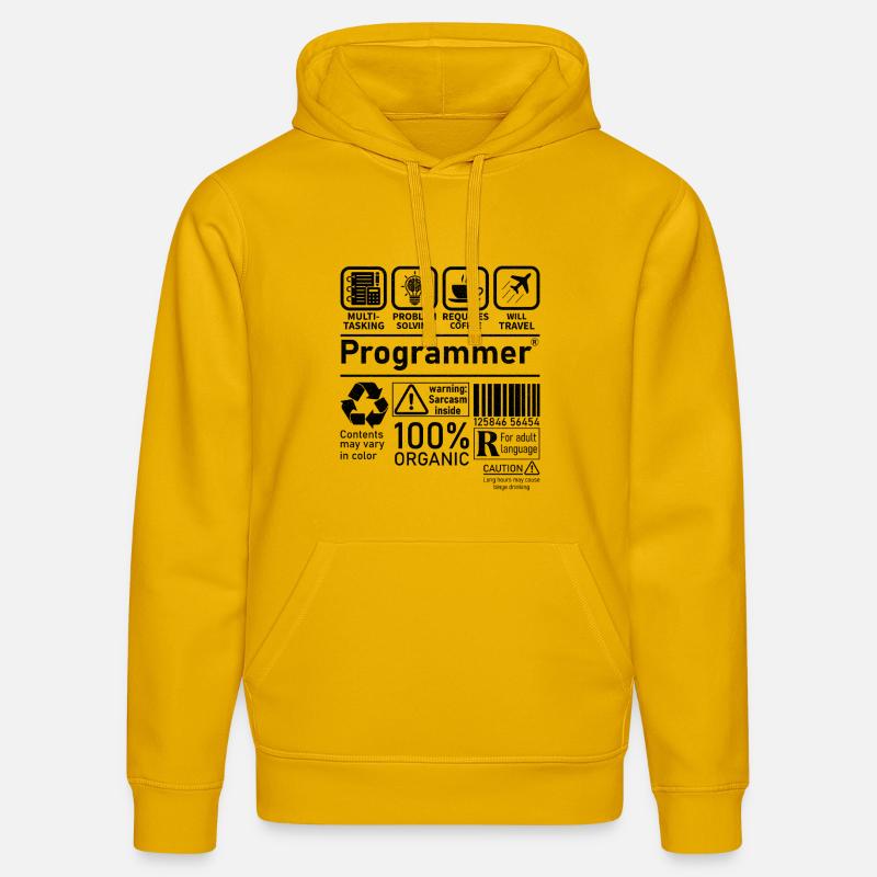 Programmer multi tasking problem solving requires - Stanley/Stella Unisex Bio-Hoodie DRUMMER  - Spektralgelb