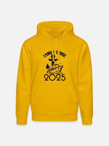 Family cruise 2025 - Stanley/Stella DRUMMER Unisex Organic Hoodie - spectra yellow