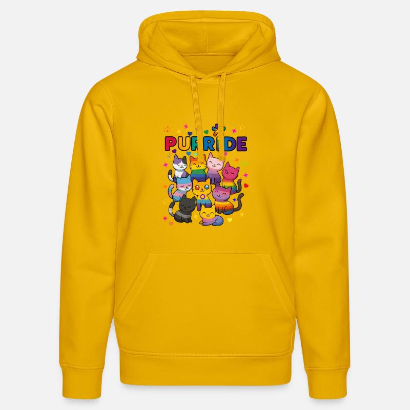 Purride LGBT Katzen - Stanley/Stella Unisex Bio-Hoodie DRUMMER  - Spektralgelb