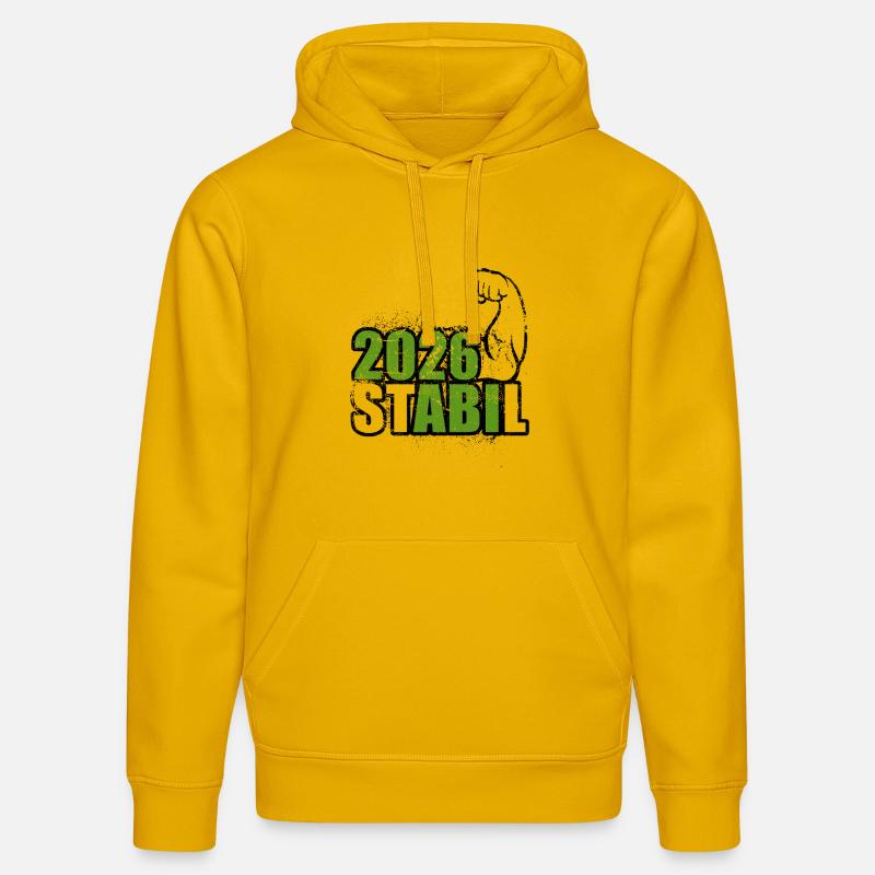 Stabil Abi 2026 - Biceps - Abitur - Spruch - Sweat à capuche bio DRUMMER Stanley/Stella Unisexe - jaune spectre