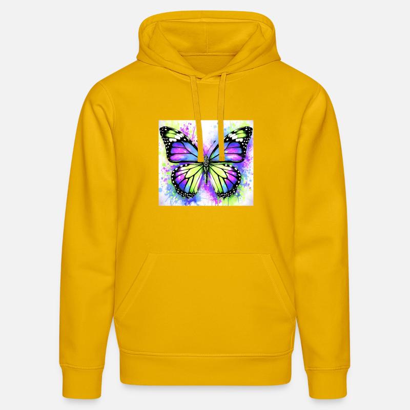 papillon - Sweat à capuche bio DRUMMER Stanley/Stella Unisexe - jaune spectre