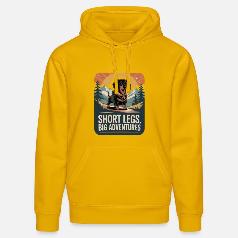 Teckel d’aventure - Sweat à capuche bio DRUMMER Stanley/Stella Unisexe - jaune spectre