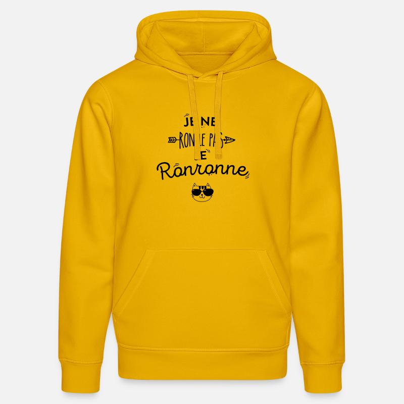 Je ne ronfle pas !!! - Sweat à capuche bio DRUMMER Stanley/Stella Unisexe - jaune spectre