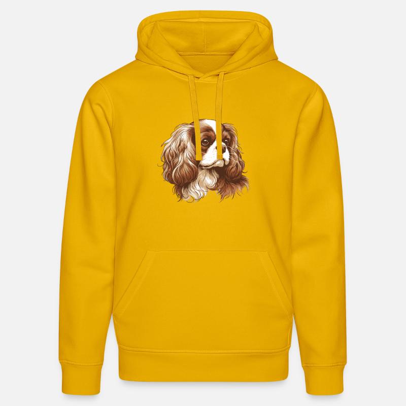 Cavalier King Charles Spaniel - Sweat à capuche bio DRUMMER Stanley/Stella Unisexe - jaune spectre