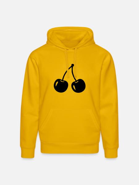 Kirsch-Silhouette – Süßes Fruchtdesign - Stanley/Stella Unisex Bio-Hoodie DRUMMER - Spektralgelb