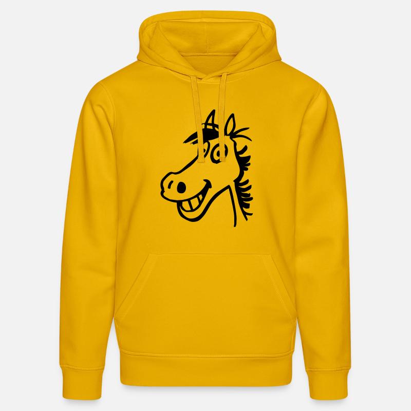 Cheval Batty - Sweat à capuche bio DRUMMER Stanley/Stella Unisexe - jaune spectre