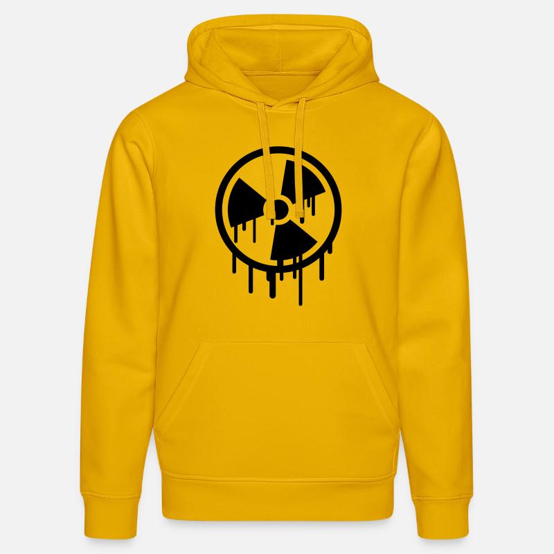 Atom Symbol Graffiti - Sweat à capuche bio DRUMMER Stanley/Stella Unisexe - jaune spectre