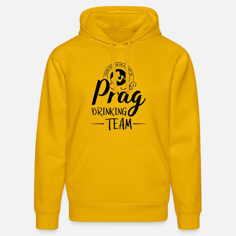 prag drinking team design - Stanley/Stella Unisex Bio-Hoodie DRUMMER  - Spektralgelb