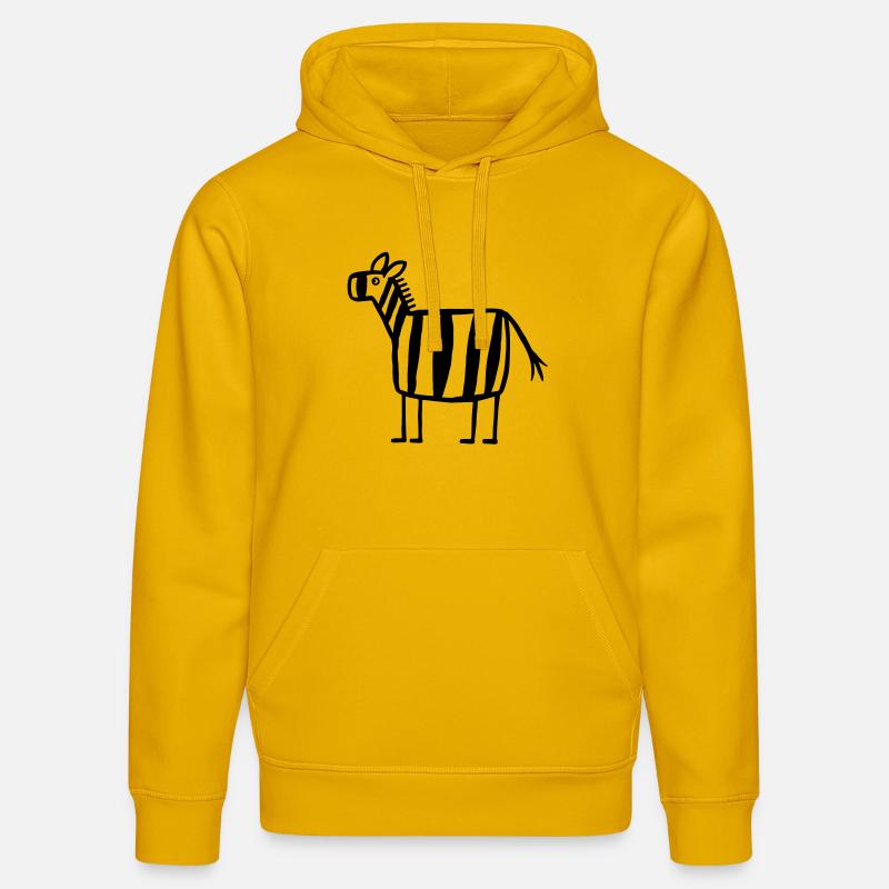 Zebra - Zèbre - Sweat à capuche bio DRUMMER Stanley/Stella Unisexe - jaune spectre
