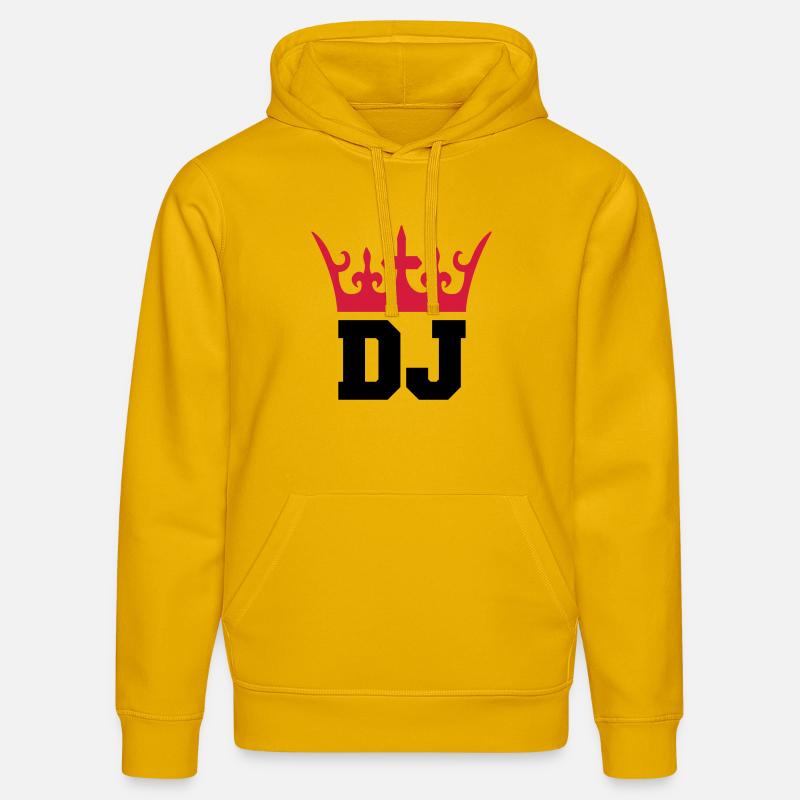 dj_king_002 - Sweat à capuche bio DRUMMER Stanley/Stella Unisexe - jaune spectre
