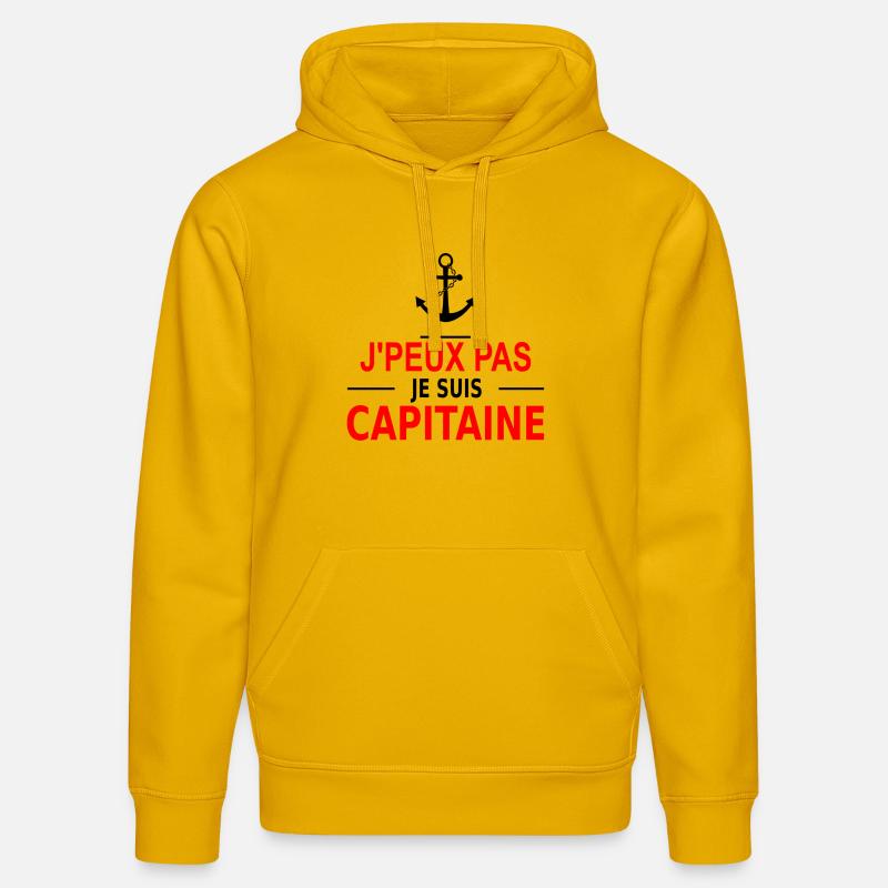 j'peux pas je suis capitaine - Sweat à capuche bio DRUMMER Stanley/Stella Unisexe - jaune spectre