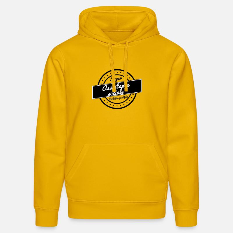 Super assistante sociale - Sweat à capuche bio DRUMMER Stanley/Stella Unisexe - jaune spectre