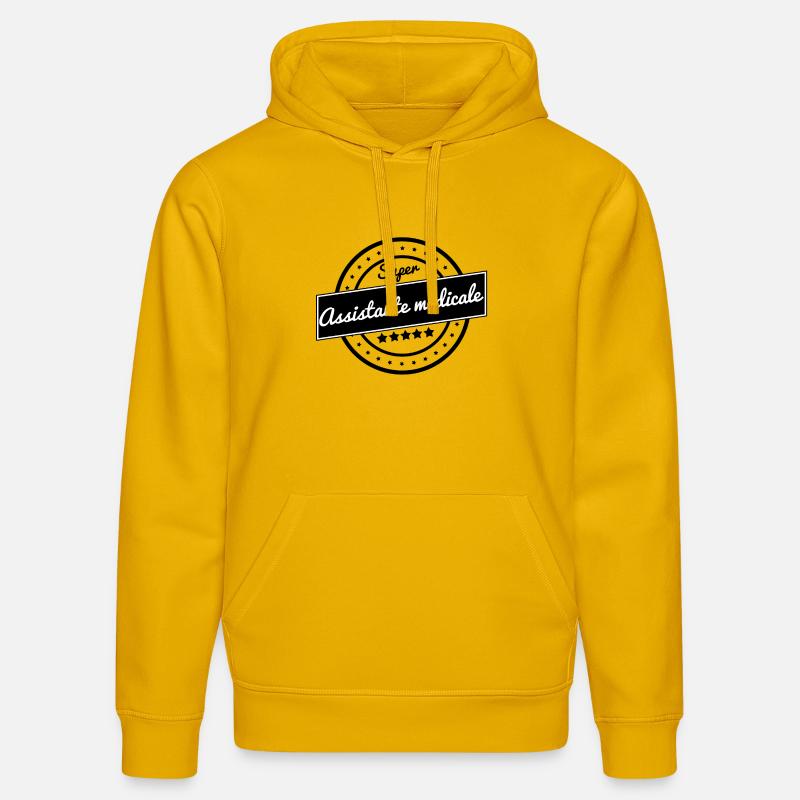 Super assistante médicale - Sweat à capuche bio DRUMMER Stanley/Stella Unisexe - jaune spectre