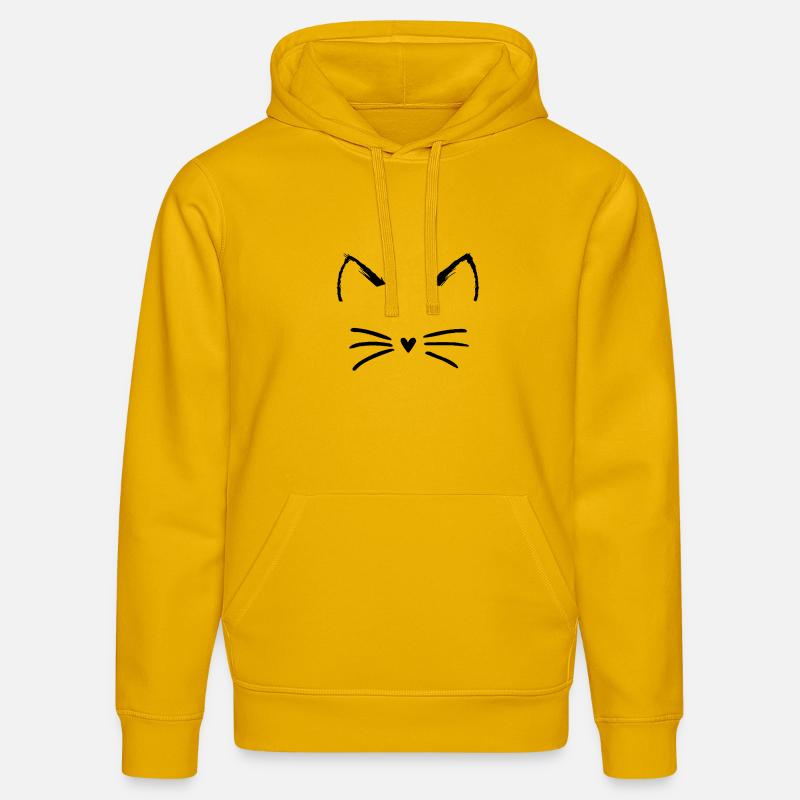 Chat - Sweat à capuche bio DRUMMER Stanley/Stella Unisexe - jaune spectre