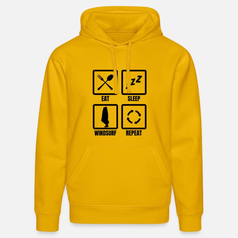 Routine de planche à voile - Sweat à capuche bio DRUMMER Stanley/Stella Unisexe - jaune spectre