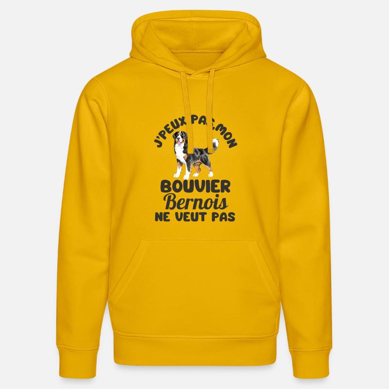bouvier bernois chien mignon 2 - Sweat à capuche bio DRUMMER Stanley/Stella Unisexe - jaune spectre