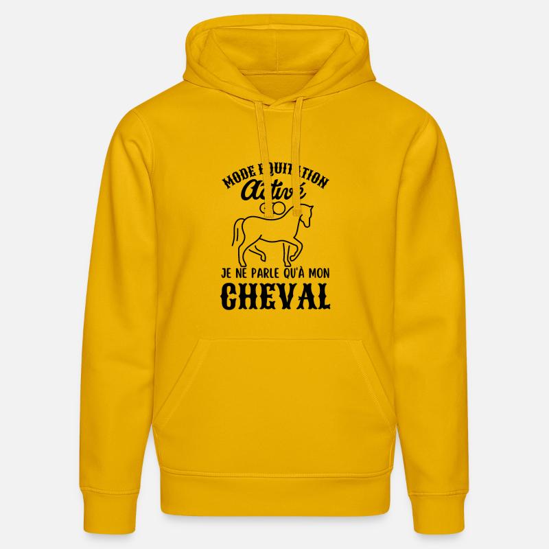 Mode équitation activé - Sweat à capuche bio DRUMMER Stanley/Stella Unisexe - jaune spectre