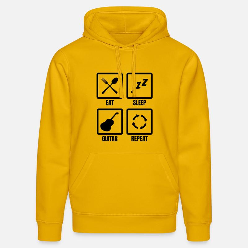 Routine du guitariste - Sweat à capuche bio DRUMMER Stanley/Stella Unisexe - jaune spectre