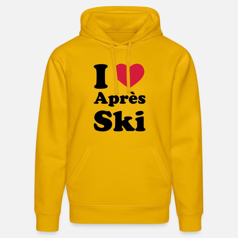 Après Ski Skiing - Sweat à capuche bio DRUMMER Stanley/Stella Unisexe - jaune spectre