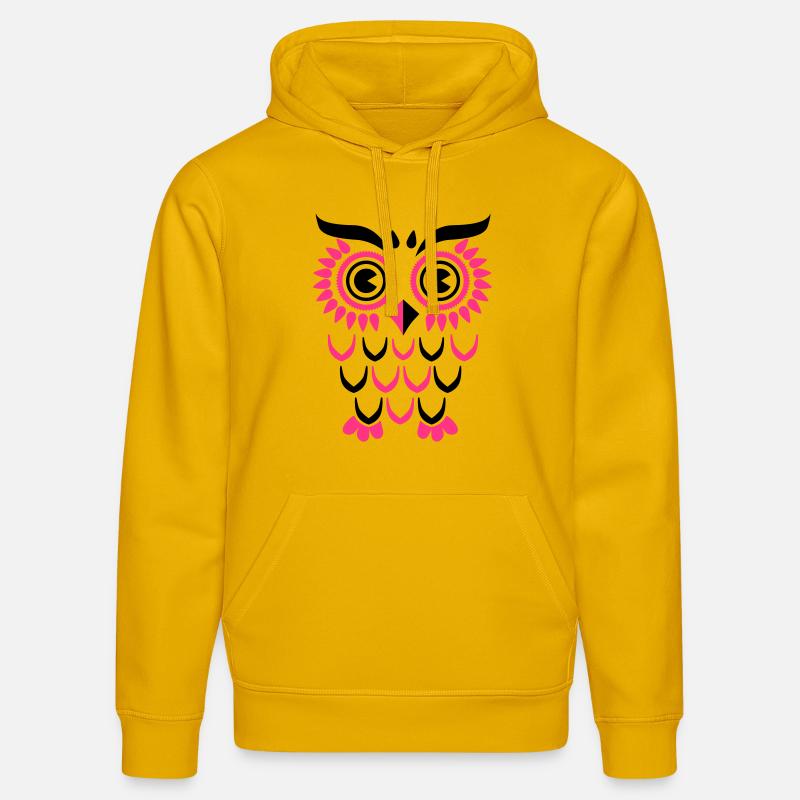 Owl Eule - Sweat à capuche bio DRUMMER Stanley/Stella Unisexe - jaune spectre