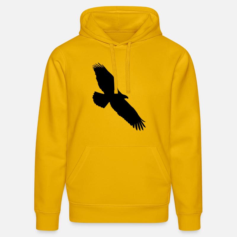 aigle planant dans le ciel - Sweat à capuche bio DRUMMER Stanley/Stella Unisexe - jaune spectre