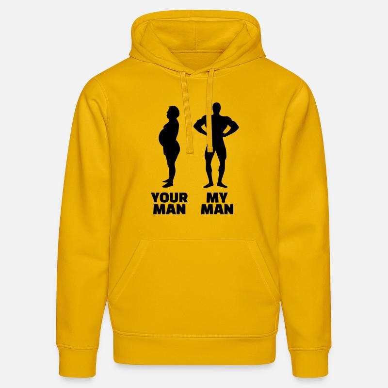 Your Man my Man - Sweat à capuche bio DRUMMER Stanley/Stella Unisexe - jaune spectre