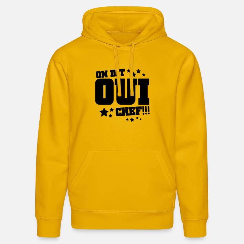 On dit oui chef - Sweat à capuche bio DRUMMER Stanley/Stella Unisexe - jaune spectre
