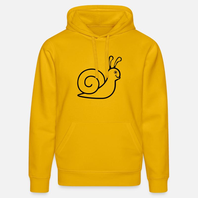 escargot mignonne modèle doux - Sweat à capuche bio DRUMMER Stanley/Stella Unisexe - jaune spectre