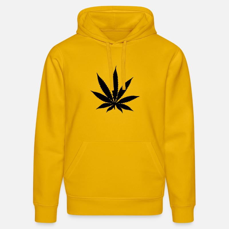 Cannabis - Marihuana - Herbe - Sweat à capuche bio DRUMMER Stanley/Stella Unisexe - jaune spectre