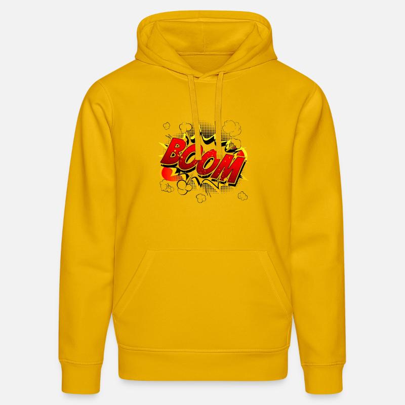 Boom Comic Grafik - Stanley/Stella Unisex Bio-Hoodie DRUMMER  - Spektralgelb