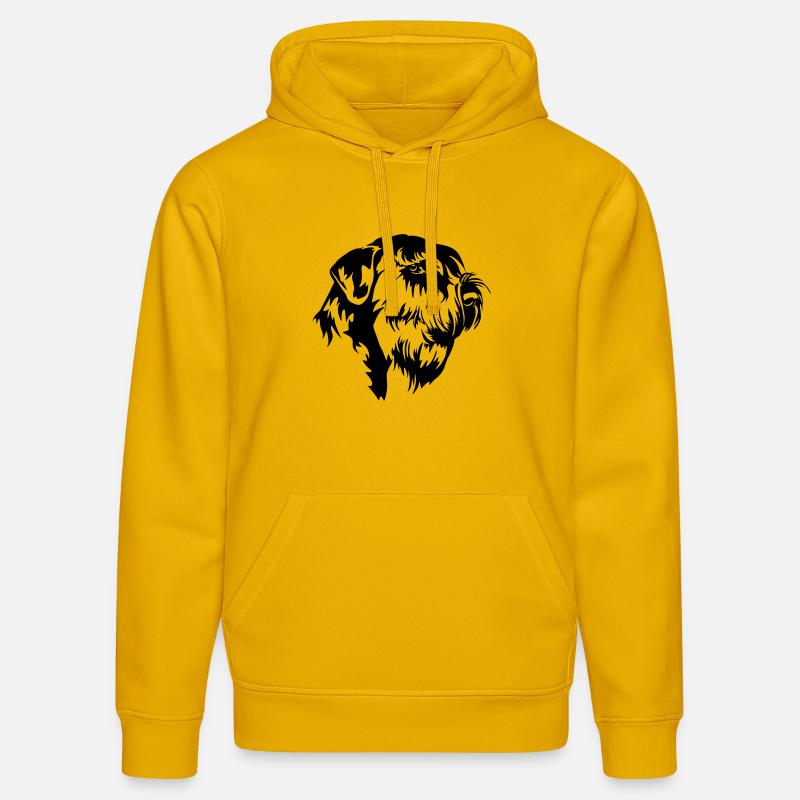 Tête de Schnauzer géant - Sweat à capuche bio DRUMMER Stanley/Stella Unisexe - jaune spectre