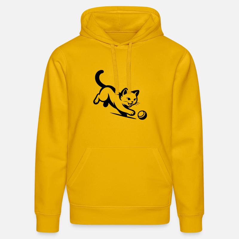 Chat - Sweat à capuche bio DRUMMER Stanley/Stella Unisexe - jaune spectre