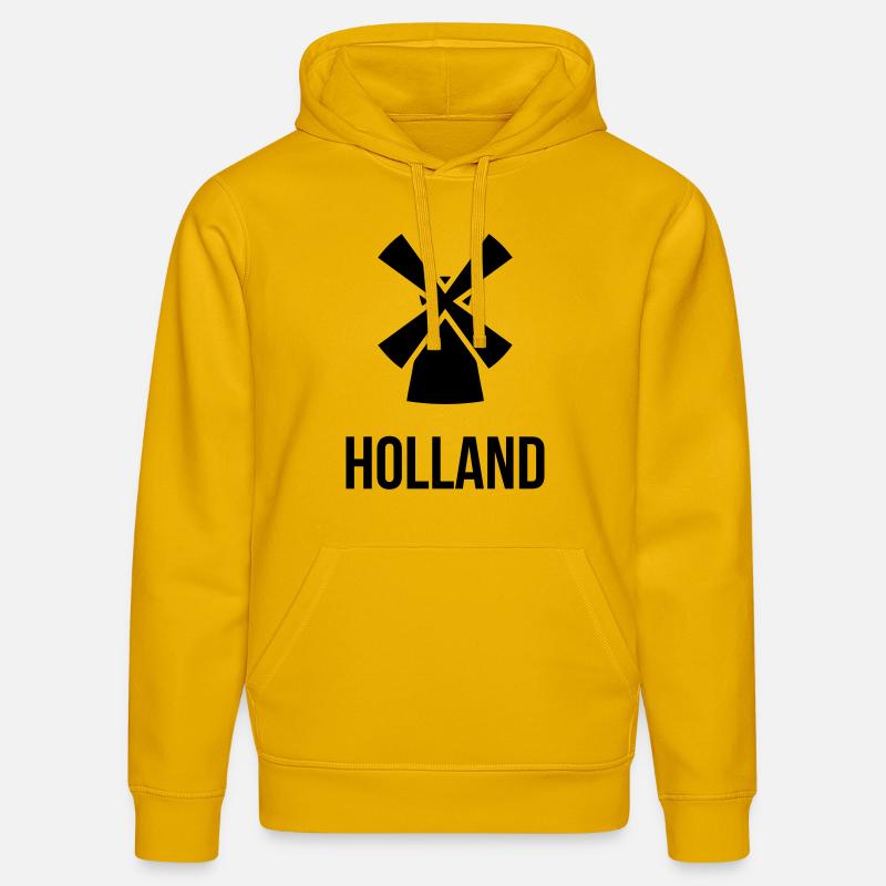 Moulin à vent Hollandais - Sweat à capuche bio DRUMMER Stanley/Stella Unisexe - jaune spectre