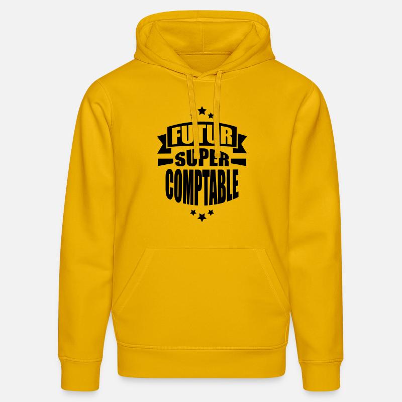futur super comptable - Sweat à capuche bio DRUMMER Stanley/Stella Unisexe - jaune spectre