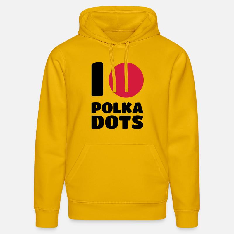 I love polka dots - Sweat à capuche bio DRUMMER Stanley/Stella Unisexe - jaune spectre