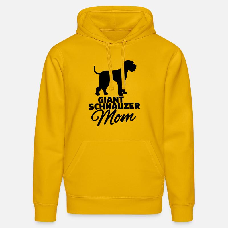 Giant Schnauzer Mom - Sweat à capuche bio DRUMMER Stanley/Stella Unisexe - jaune spectre