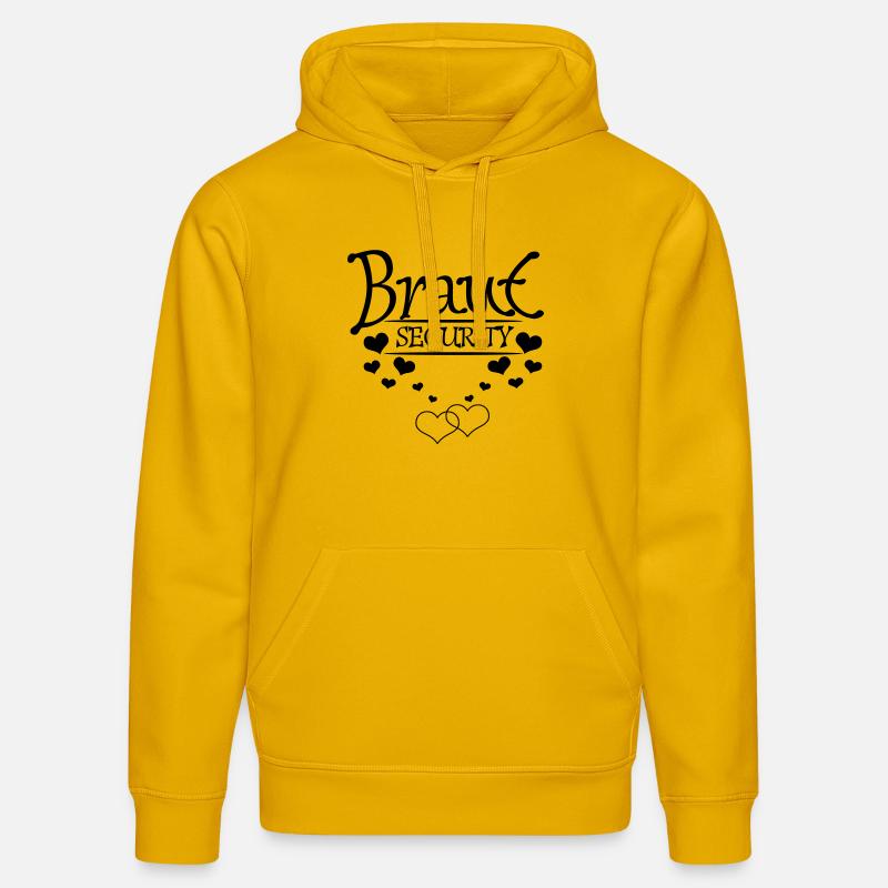 Braut Security mit Herzchen - Stanley/Stella Unisex Bio-Hoodie DRUMMER  - Spektralgelb