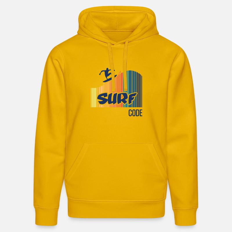 Surf Code - Sweat à capuche bio DRUMMER Stanley/Stella Unisexe - jaune spectre