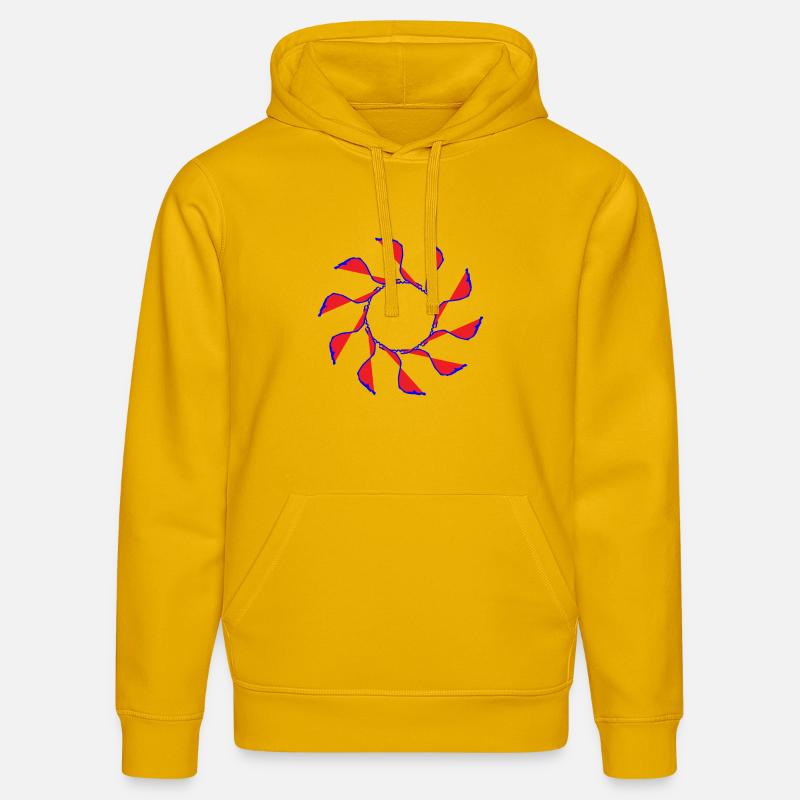 Pinwheel, Flower, Random Pattern Gyroscopic - Sweat à capuche bio DRUMMER Stanley/Stella Unisexe - jaune spectre