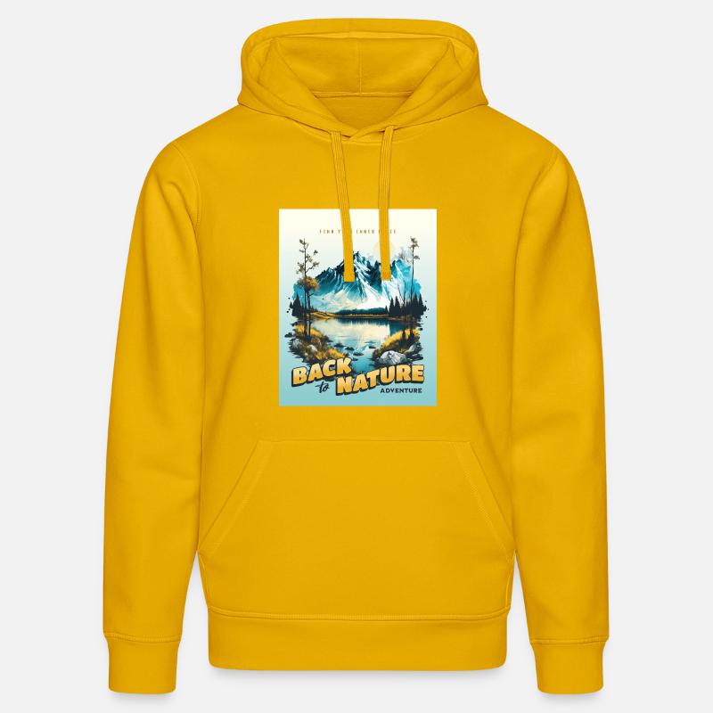 Pêche : Back to Nature - Sweat à capuche bio DRUMMER Stanley/Stella Unisexe - jaune spectre