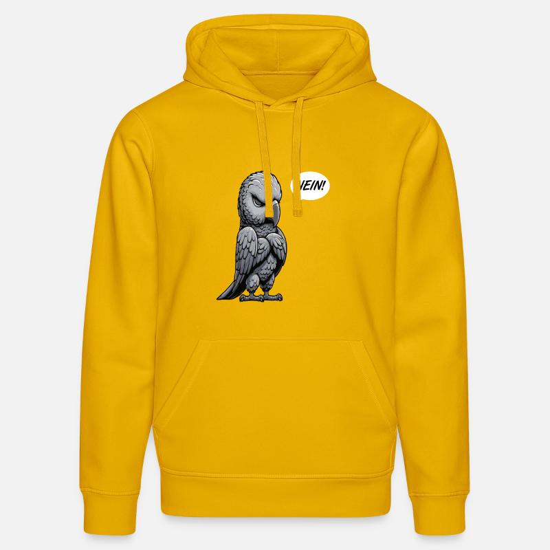 Aucun propriétaire de perroquet gris d'Afrique - Sweat à capuche bio DRUMMER Stanley/Stella Unisexe - jaune spectre