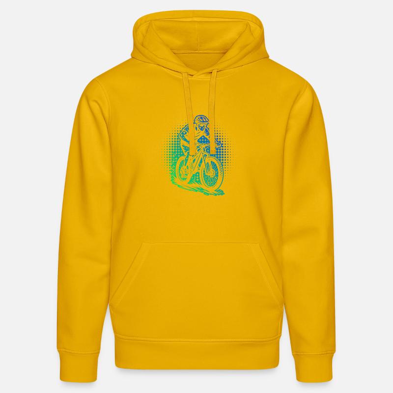 Le VTT adore porter - Sweat à capuche bio DRUMMER Stanley/Stella Unisexe - jaune spectre