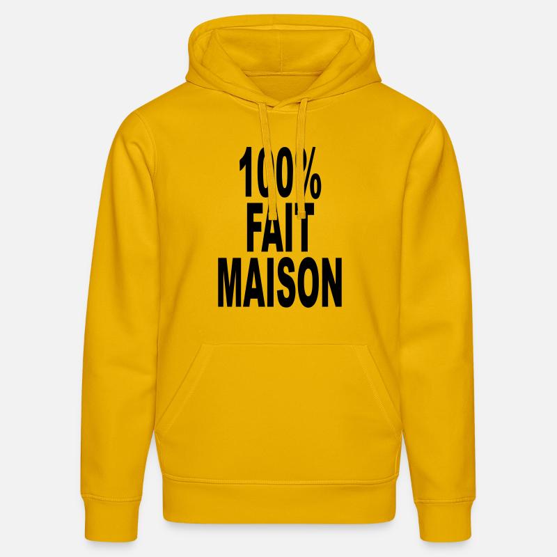 fait maison cent pour cent - Sweat à capuche bio DRUMMER Stanley/Stella Unisexe - jaune spectre