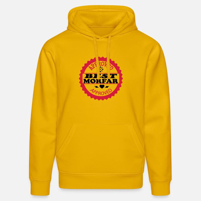 Approved best morfar - Stanley/Stella Unisex Bio-Hoodie DRUMMER - Spektralgelb