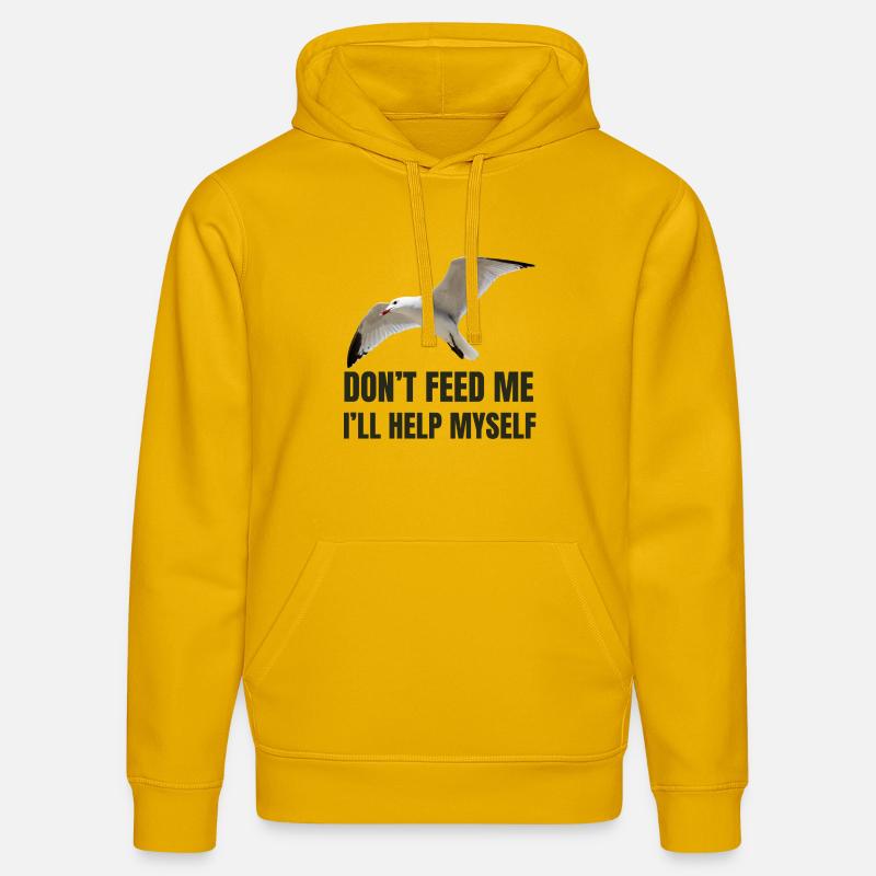 Mouette avec une déclaration audacieuse - Sweat à capuche bio DRUMMER Stanley/Stella Unisexe - jaune spectre