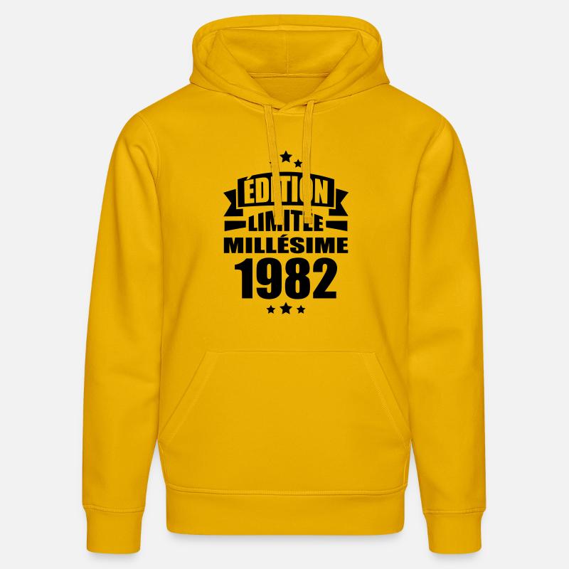 édition limitée millésime 1982 - Sweat à capuche bio DRUMMER Stanley/Stella Unisexe - jaune spectre