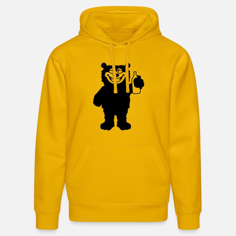 drunk_bear - Sweat à capuche bio DRUMMER Stanley/Stella Unisexe - jaune spectre