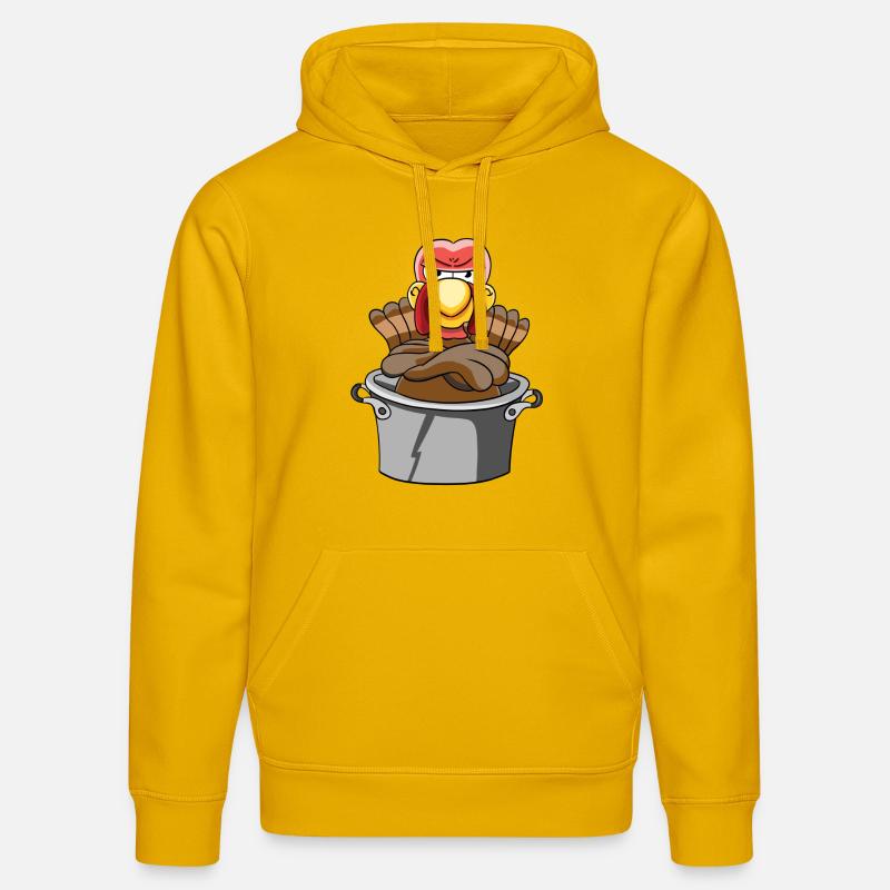 Dinde, dinde, volaille - Sweat à capuche bio DRUMMER Stanley/Stella Unisexe - jaune spectre